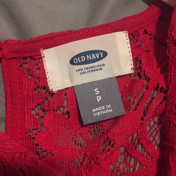 Old navy Red lace yoke swing tank - nwot - Picture 6 of 6